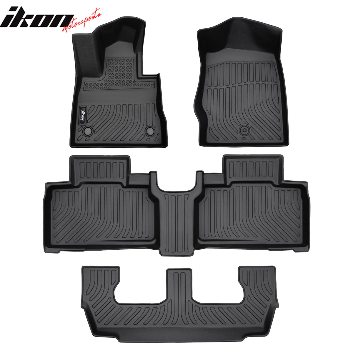 2020-2021 Ford Explorer 7 Seats TPE All Weather Floor Mats Liner + Trunk Mat w/ Backrest Mat