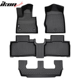 2020-2021 Ford Explorer 7 Seats TPE All Weather Floor Mats Liner + Trunk Mat w/ Backrest Mat