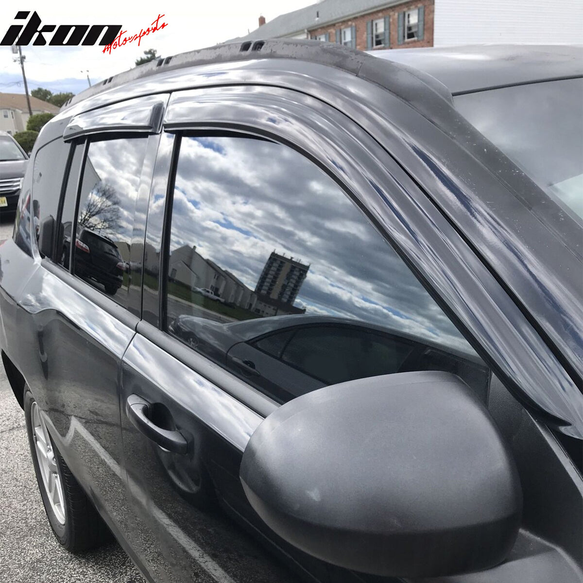 2007-2017 Jeep Compass TPE All Weather Floor Mats+ Rear Trunk Mat + Backrest Mats + Window Visors