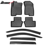 2007–2017 Jeep Compass 3D Molded Floor Mat Carpet TPE + Window Visors