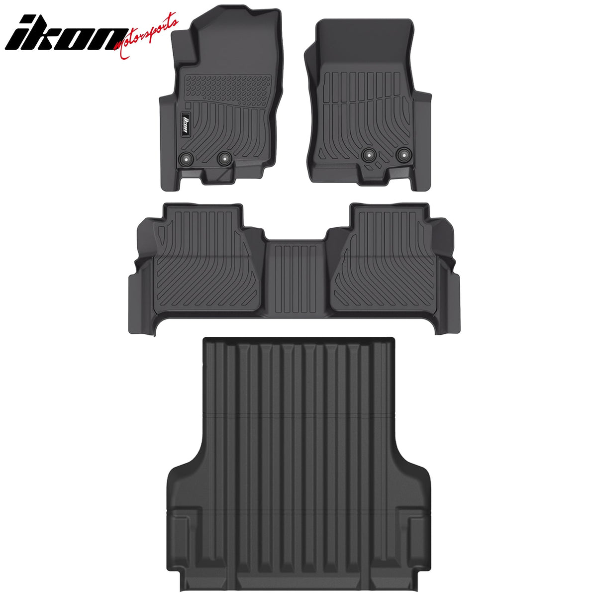 2022-2026 Nissan Frontier Crew Cab All Weather Floor Mats + 5Ft Truck Bed Mat TPE Carpets Liner