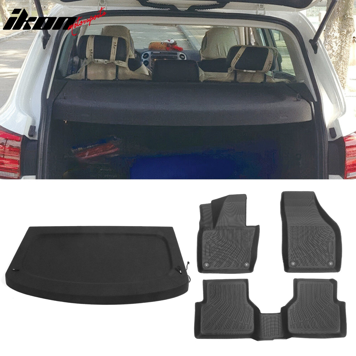 2009-2018 Volkswagen Tiguan Limited 3D Molded Floor Mat Carpet TPE + Cargo Cover