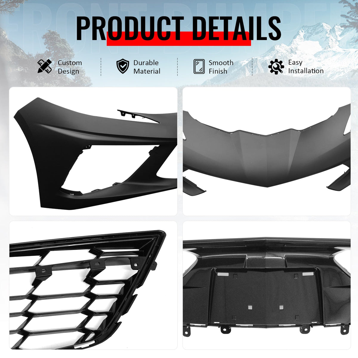 2020-2026 Chevrolet Corvette C8 Z51 Stingray OE Style PP Front Bumper Cover