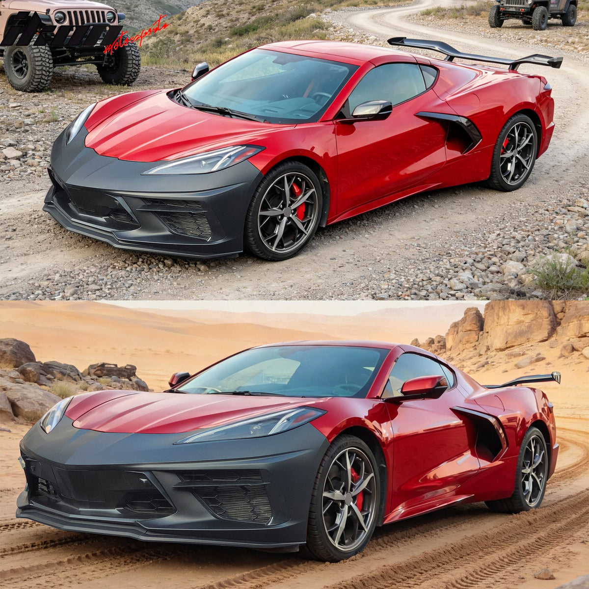2020-2026 Chevrolet Corvette C8 Z51 Stingray OE Style PP Front Bumper Cover + Z51 Style Lip