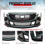 2025-2026 Cadillac CT5 (Premium Luxury/Sport/V) V Blackwing Style Unpainted Black PP Replacement Conversion Bodykit w/ Gloss Black Lip and Grille