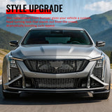 2025-2026 Cadillac CT5 (Premium Luxury/Sport/V) V Blackwing Style Unpainted Black PP Replacement Conversion Bodykit w/ Gloss Black Lip and Grille