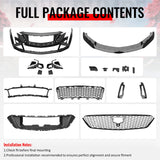 2025-2026 Cadillac CT5 (Premium Luxury/Sport/V) V Blackwing Style Unpainted Black PP Replacement Conversion Bodykit w/ Gloss Black Lip and Grille