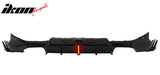 2022-2026 BMW 2-Series G42 M Sport IKON Style Rear Diffuser W/ Aprons Gloss Black PP