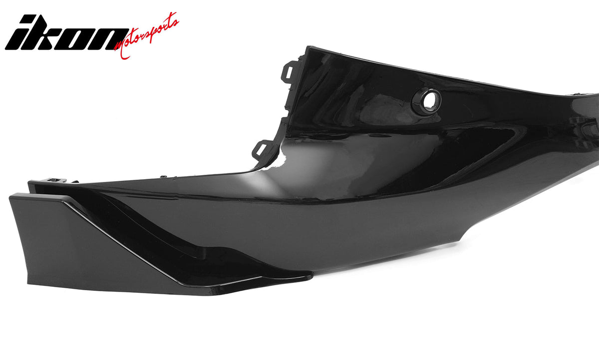 2022-2026 BMW 2-Series G42 M Sport IKON Style Rear Diffuser W/ Aprons Gloss Black PP