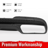2014-2016 Benz E-Class W212 Sedan E63 Style Primer Black Rear Diffuser PP + Silver Exhaust Tips