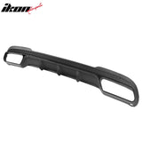 2014-2016 Benz E-Class W212 Sedan E63 Style Primer Black Rear Diffuser PP + Black Exhaust Tips