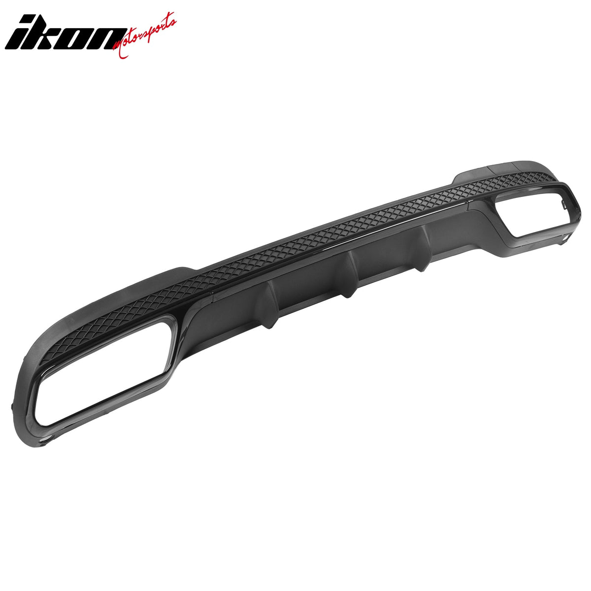 2014-2016 Benz E-Class W212 Sedan E63 Style Primer Black Rear Diffuser PP + Black Exhaust Tips