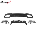 2014-2016 Benz E-Class W212 Sedan E63 Style Primer Black Rear Diffuser PP + Black Exhaust Tips