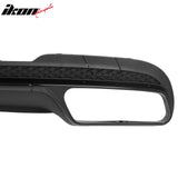 2014-2016 Benz E-Class W212 Sedan E63 Style Primer Black Rear Diffuser PP + Black Exhaust Tips
