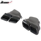 2014-2016 Benz E-Class W212 Sedan E63 Style Primer Black Rear Diffuser PP + Black Exhaust Tips