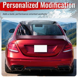 2017-2023 Benz E-Class W213 S213 E63 Style Gloss Black Rear Diffuser PP + Exhaust Tips