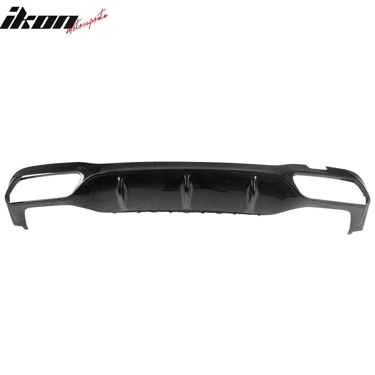 2017-2023 Benz E-Class W213 S213 E63 Style Gloss Black Rear Diffuser PP + Exhaust Tips