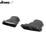 2017-2023 Benz E-Class W213 S213 E63 Style Gloss Black Rear Diffuser PP + Exhaust Tips