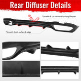 2017-2023 Benz E-Class W213 S213 E63 Style Carbon Fiber Print Rear Diffuser PP + Exhaust Tips