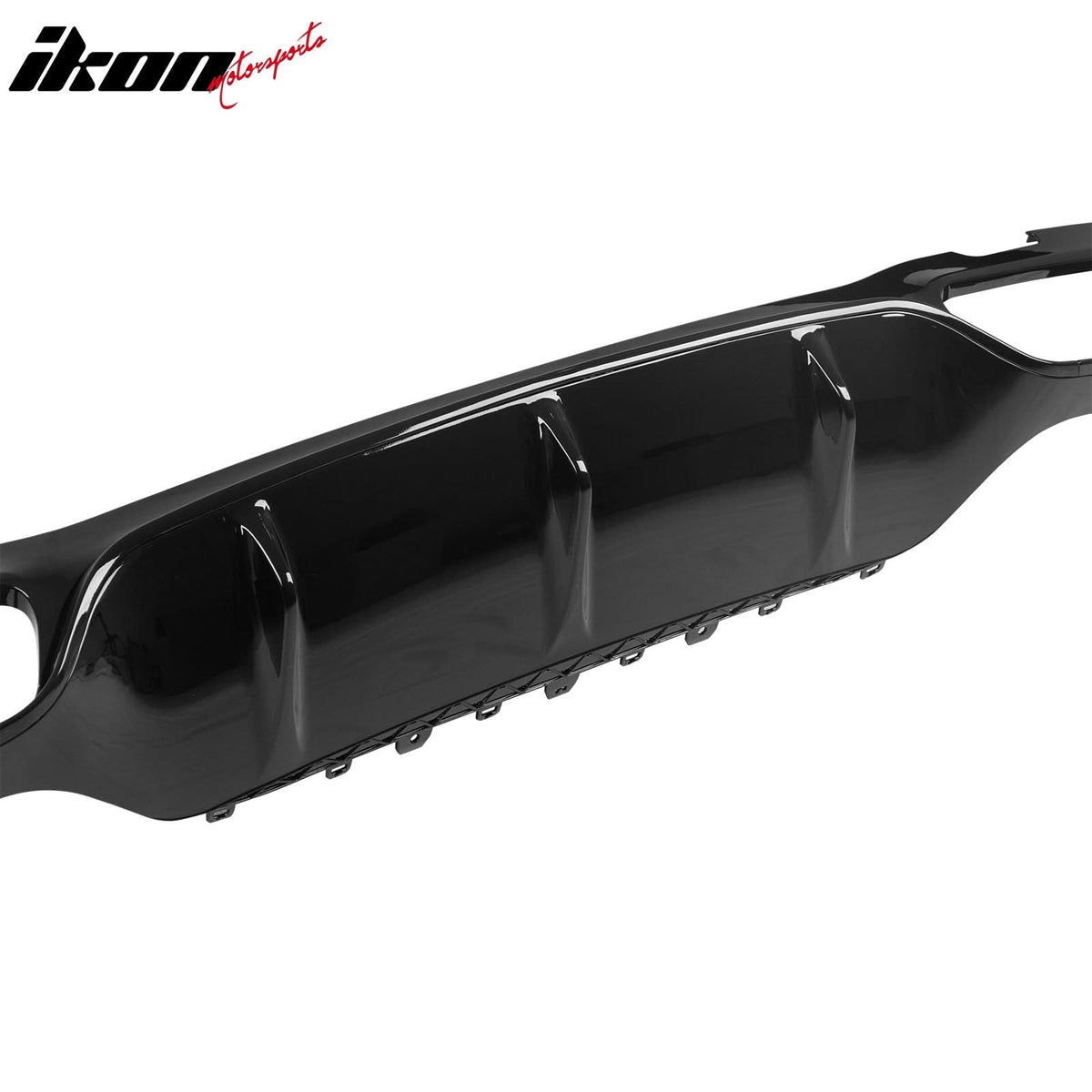 2017-2023 Benz E-Class W213 S213 E53 Style Gloss Black Rear Diffuser PP + Exhaust Tips