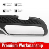 2015-2021 Benz C-Class W205 C63 Style Black&Silver Rear Diffuser PP + Silver Exhaust Tips