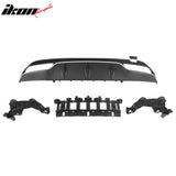 2015-2021 Benz C-Class W205 C63 Style Black&Silver Rear Diffuser PP + Silver Exhaust Tips