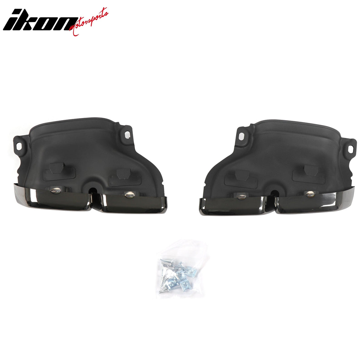 2015-2021 Benz C-Class W205 C63 Style Gloss Black Rear Diffuser PP + Exhaust Tips
