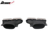 2015-2021 Benz C-Class W205 C63 Style Gloss Black Rear Diffuser PP + Silver Exhaust Tips