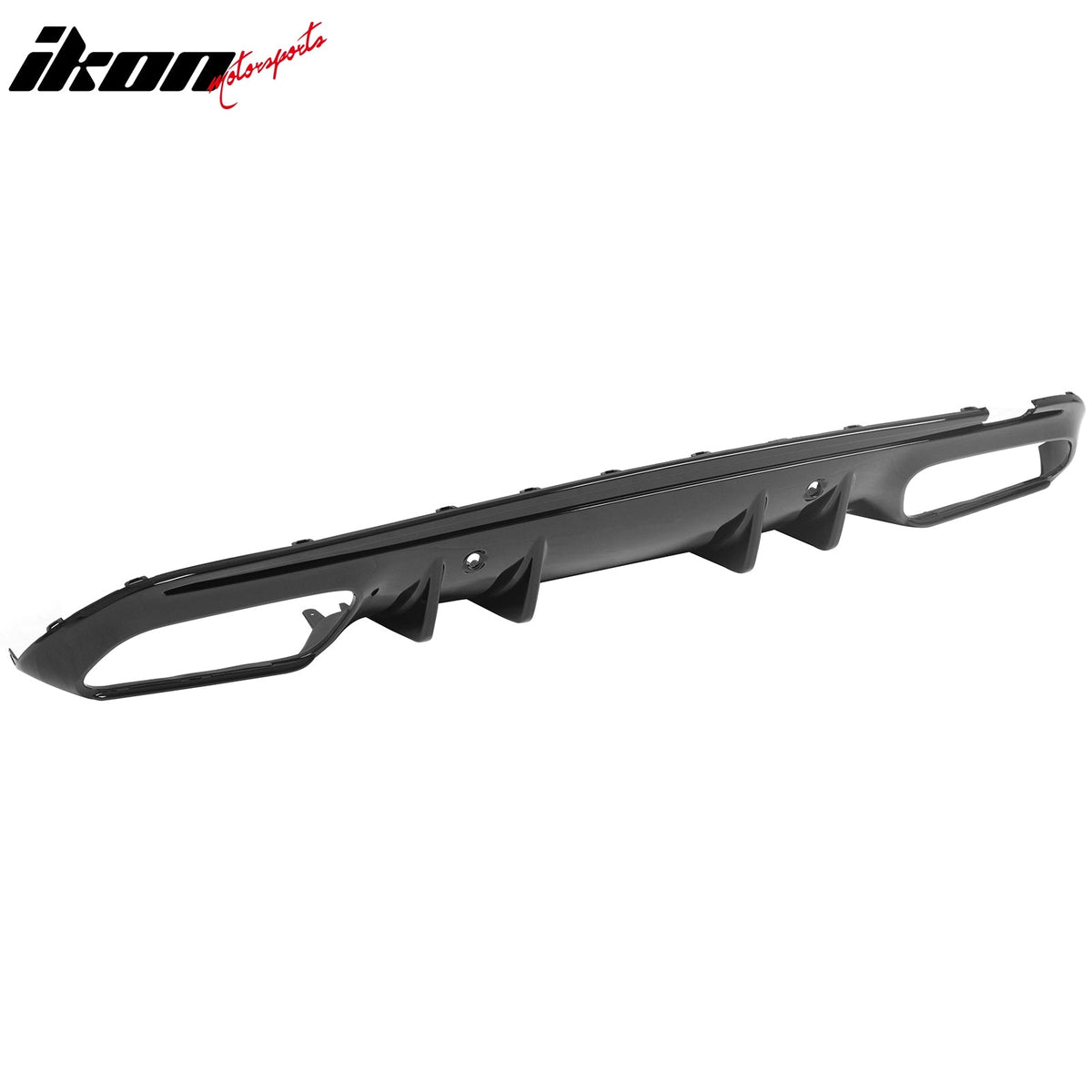 2015-2021 Benz C-Class W205 2019 Facelift C43 Style Gloss Black Rear Diffuser PP + Exhaust Tips