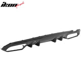 2015-2021 Benz C-Class W205 2019 Facelift C43 Style Gloss Black Rear Diffuser PP + Exhaust Tips