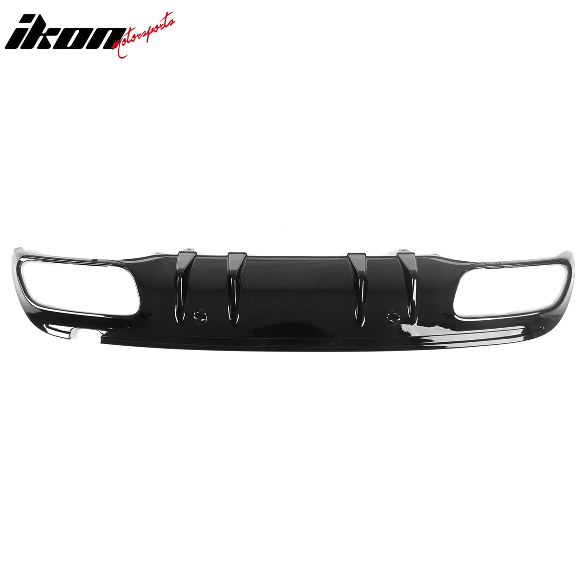 2015-2021 Benz C-Class W205 2019 Facelift C43 Style Gloss Black Rear Diffuser PP + Exhaust Tips