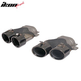 2015-2021 Benz C-Class W205 2019 Facelift C43 Style Gloss Black Rear Diffuser PP + Exhaust Tips