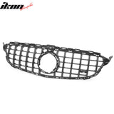 2015–2021 Benz C-Class W205 2019+ C63 Style PP Front Bumper Cover W/ Gloss Black Grille