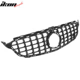 2015–2021 Benz C-Class W205 2019+ C63 Style PP Front Bumper Cover W/ Gloss Black Grille