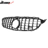 2015–2021 Benz C-Class W205 2019+ C63 Style Front Bumper Cover + Chrome Grille + Lip