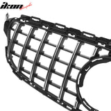 2015–2021 Benz C-Class W205 2019+ C63 Style Front Bumper Cover + Chrome Grille + Lip