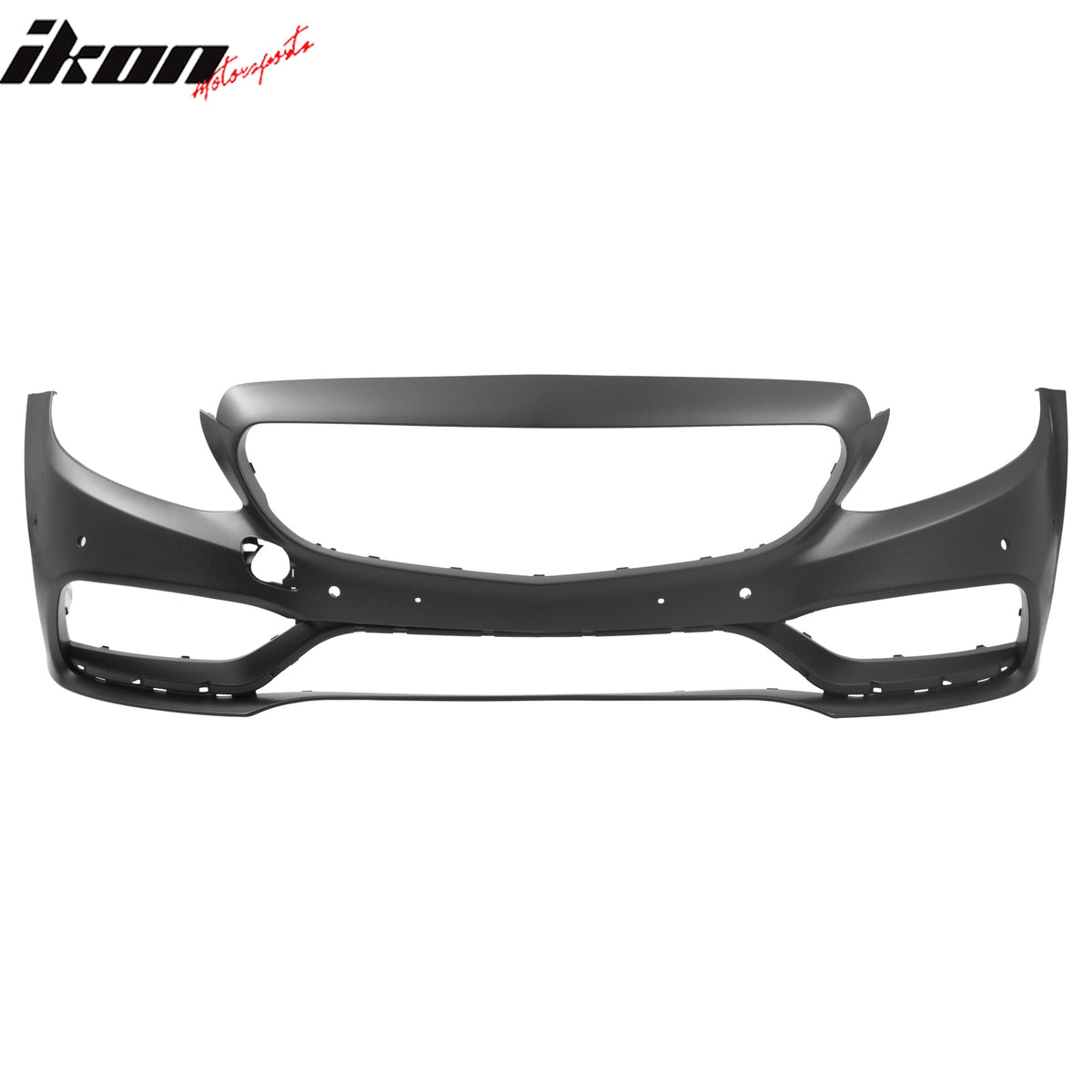 2015–2021 Benz C-Class W205 2019+ C63 Style Front Bumper Cover + Gloss Black Grille + Lip
