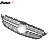 2015–2021 Benz C-Class W205 C63 Style PP Front Bumper Cover W/ Silver Grille ABS
