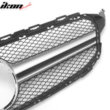 2015–2021 Benz C-Class W205 C63 Style PP Front Bumper Cover W/ Silver Grille ABS
