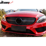 2015–2021 Benz C-Class W205 C63 Style PP Front Bumper Cover W/ Gloss Black Grille ABS