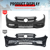 2014-2016 Mercedes-Benz E-Class W212 Sedan Front Bumper Cover Conversion Replacement W/Upper Grille W/Gloss Bar E63 Style PP ABS