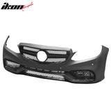 2014-2016 Mercedes-Benz E-Class W212 Sedan Front Bumper Cover Conversion Replacement W/Upper Grille W/Gloss Bar E63 Style PP ABS