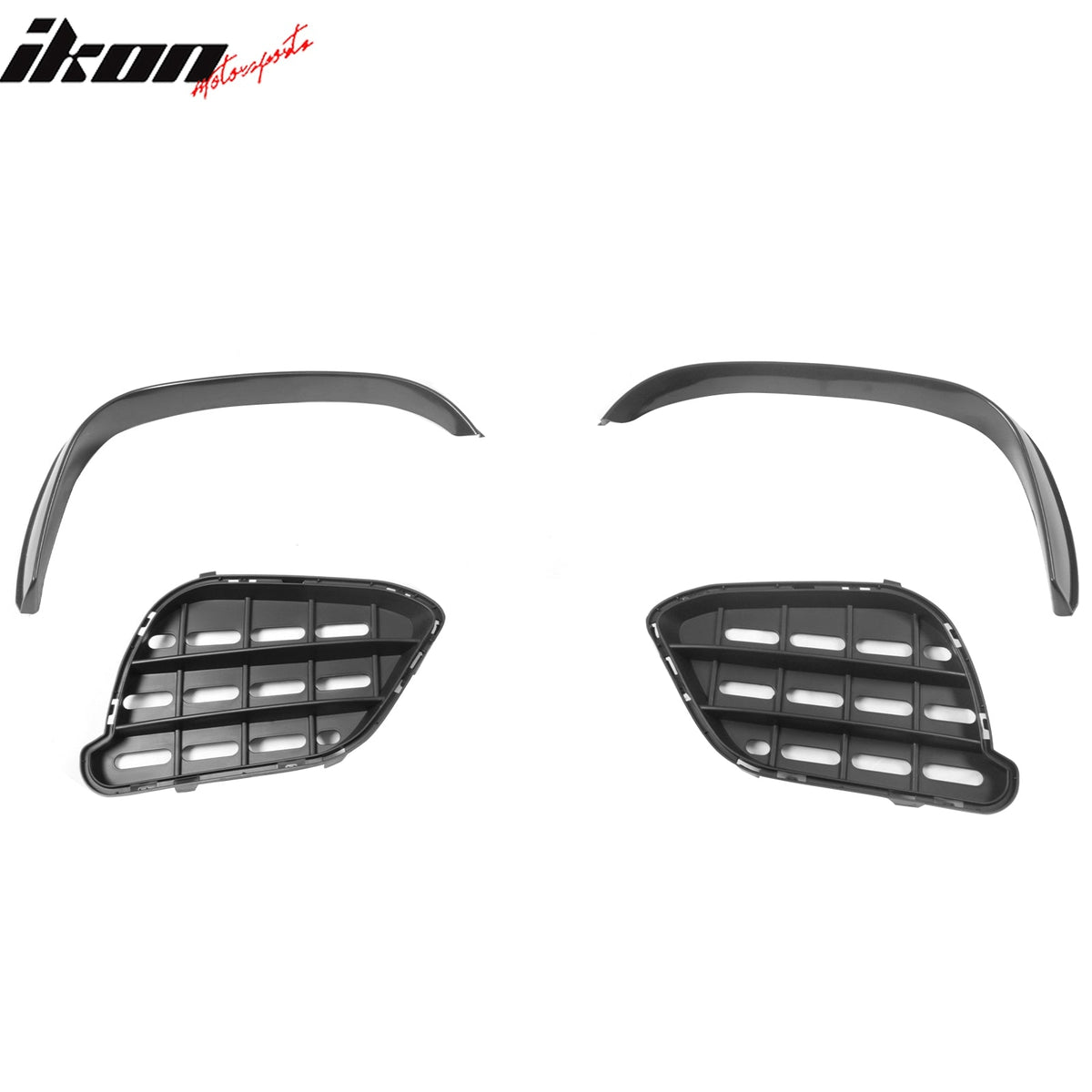 2017-2020 Mercedes-Benz E-Class W213 Front Bumper Cover Conversion Replacement W/Upper Grille W/Silver Trim E63 Style Unpainted Black PP ABS
