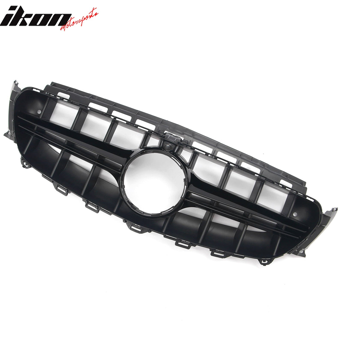 2017-2020 Mercedes-Benz E-Class W213 Front Bumper Cover Conversion Replacement W/Upper Grille W/Gloss Trim E63 Style Unpainted Black PP ABS