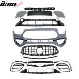 2021–2023 Benz E-Class W213 E63 Style PP Front Bumper Cover W/ Gloss Black Grille