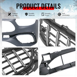 2021–2023 Benz E-Class W213 E63 Style PP Front Bumper Cover W/ Chrome Trim Grille