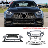 2021–2023 Benz E-Class W213 E63 Style PP Front Bumper Cover W/ Chrome Trim Grille