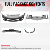 2005-2013 Chevrolet Corvette Base C6 Z06 Style PP Front Bumper Cover
