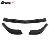 2005-2013 Corvette Base C6 Z06 Style PP Front Bumper Cover + Foglights + Gloss Black Front Lip
