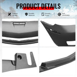 2005-2013 Corvette Base C6 Z06 Style PP Front Bumper Cover + Foglights + Carbon Fiber Print Front Lip